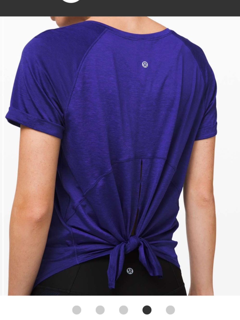 lululemon sz 10 ? Open Up Tie Back Tee Larkspur relaxed athleisure loungewear